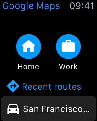 Google Maps für die Apple Watch