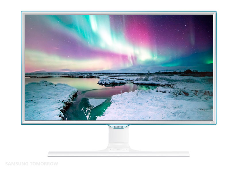 Samsungs-Bildschirm SE370 lädt Mobiltelefone drahtlos