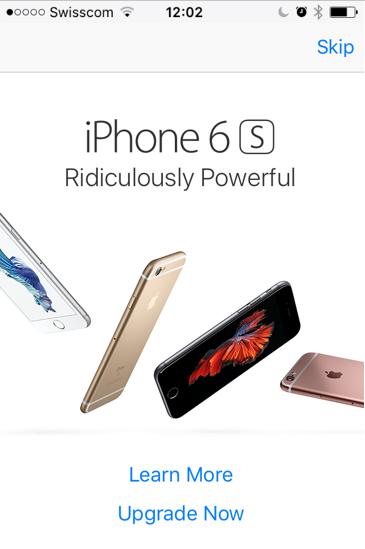 Apple bombardiert ältere iPhones mit Upgrade-Werbung