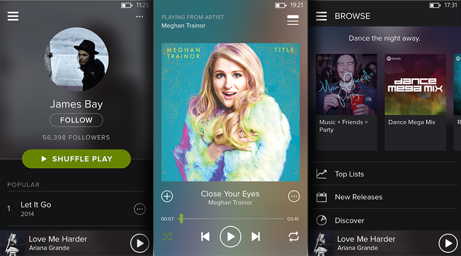 Spotify und Twitter für Windows Phone in neuem Kleid