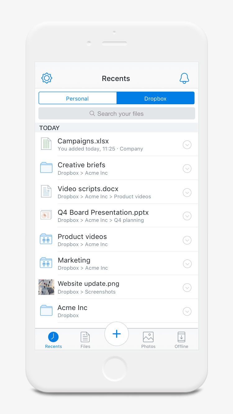 Dropbox neu mit mobilen Offline-Ordnern