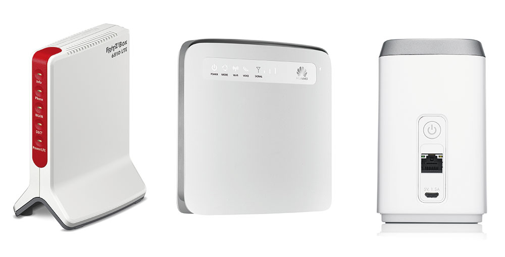 Drei LTE-Router im Vergleichstest