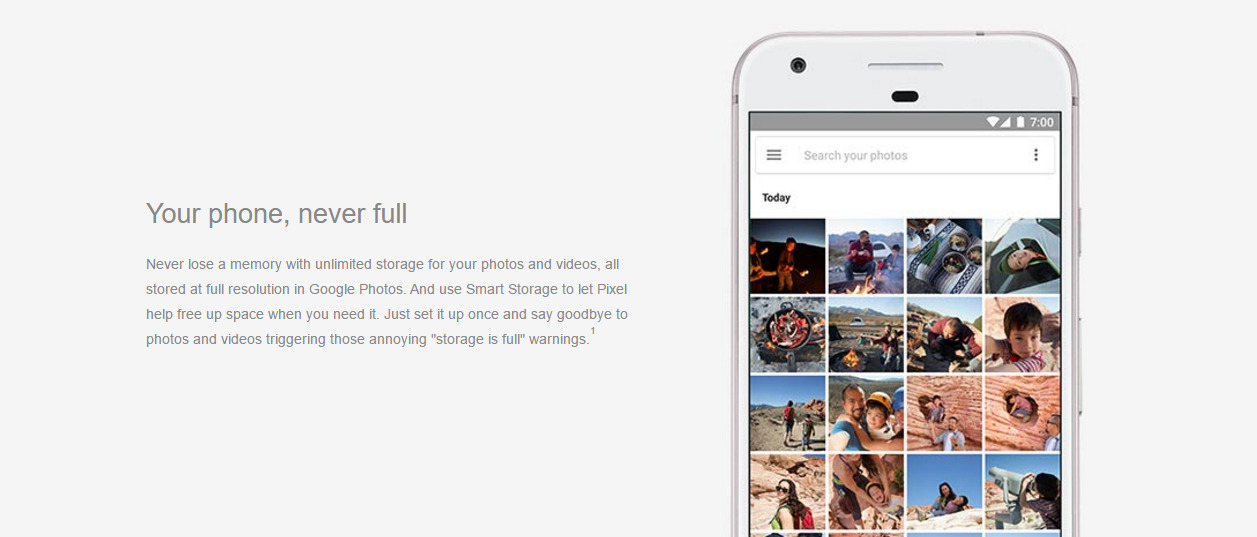 Google Pixel kommt mit unbegrenztem Foto-Speicher und Schnellladefunktion