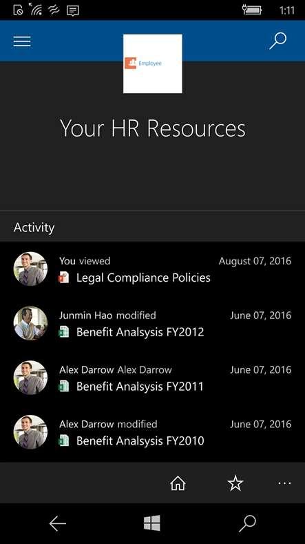 Sharepoint App für Windows 10 ante portas