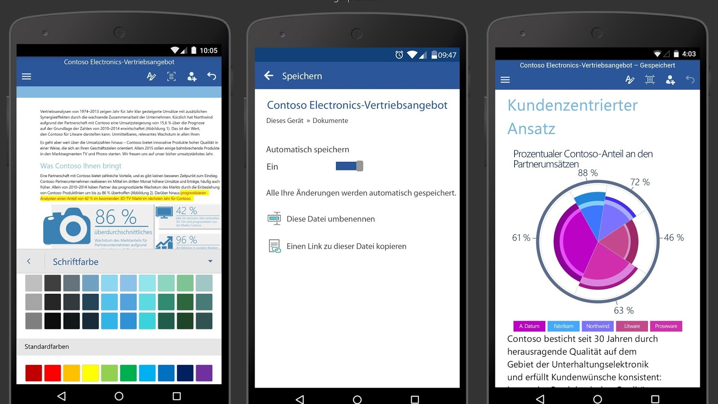 Microsoft aktualisiert Office für Android