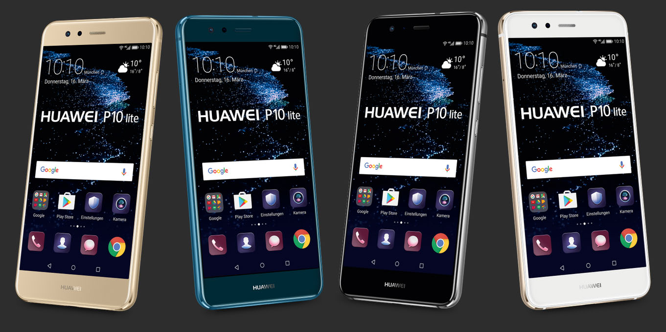 Huawei bringt Midrange-Smartphone P10 lite