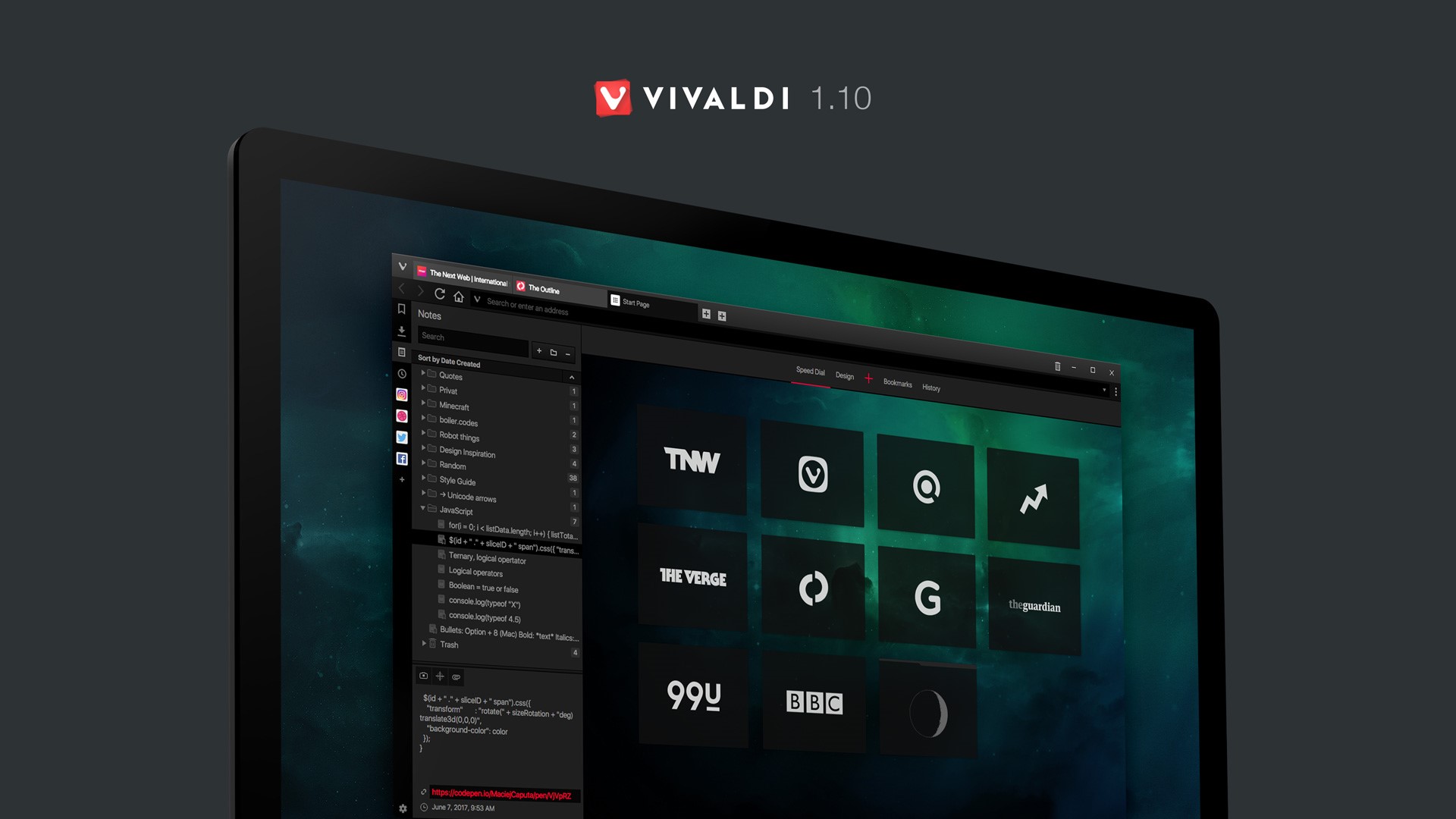 Vivaldi-Browser mit deutlich mehr Personalisierungsfunktionen