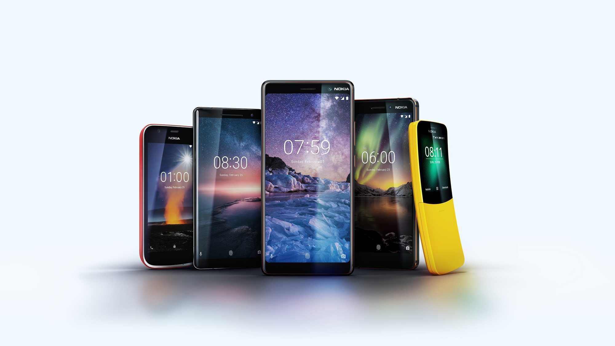 MWC: Fünf neue Nokia-Phones - Bananen-Handy inklusive