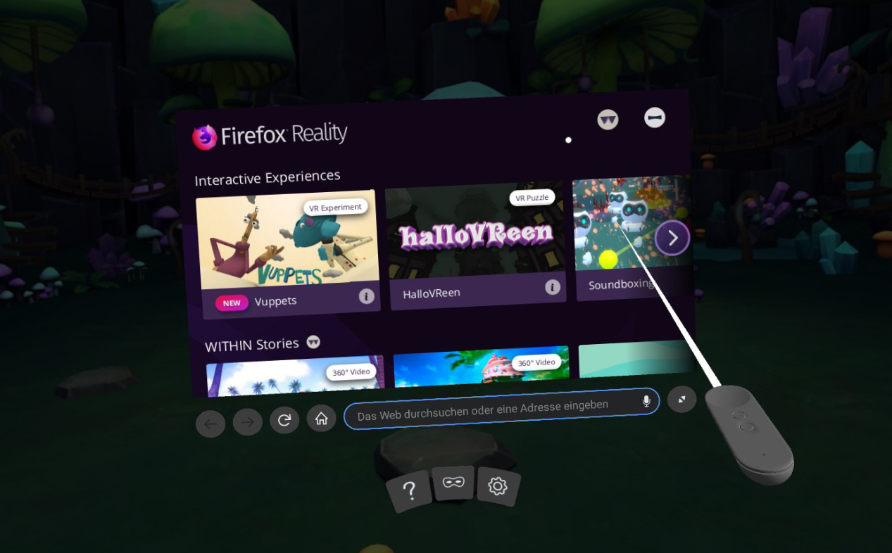 Firefox Reality neu auch in Deutsch verfügbar