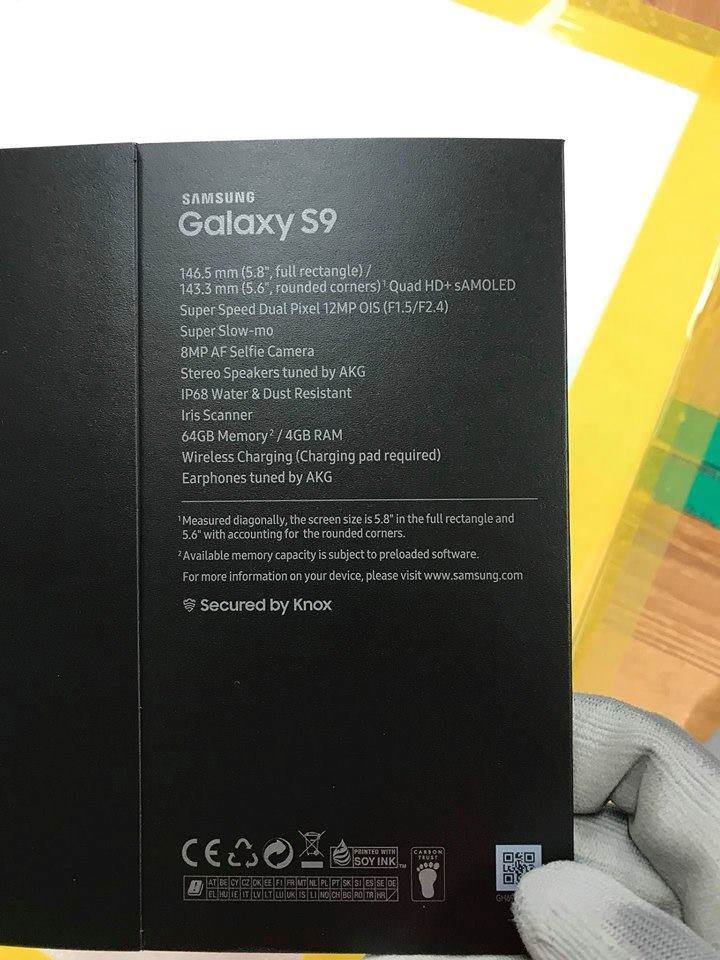 Samsung Galaxy S9: Verpackung zeigt neue Details