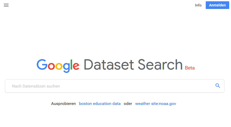 Neue Google-Suchmaschine für Datasets