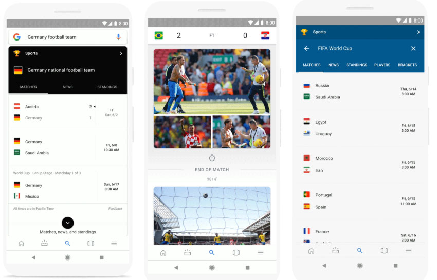 Google-Suche im Zeichen der Fussball-WM