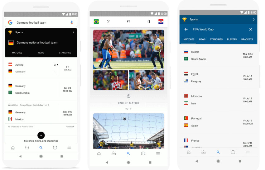 Google-Suche im Zeichen der Fussball-WM