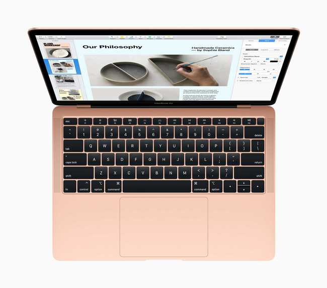 Mit MacOS 10.14.4 wird das Macbook Air heller