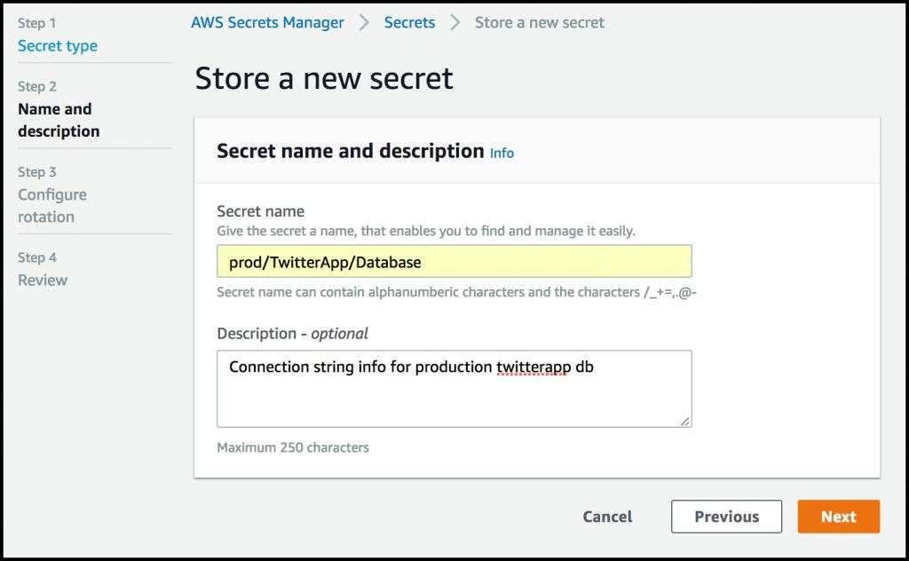 Amazon-Cloud neu mit Secrets Manager