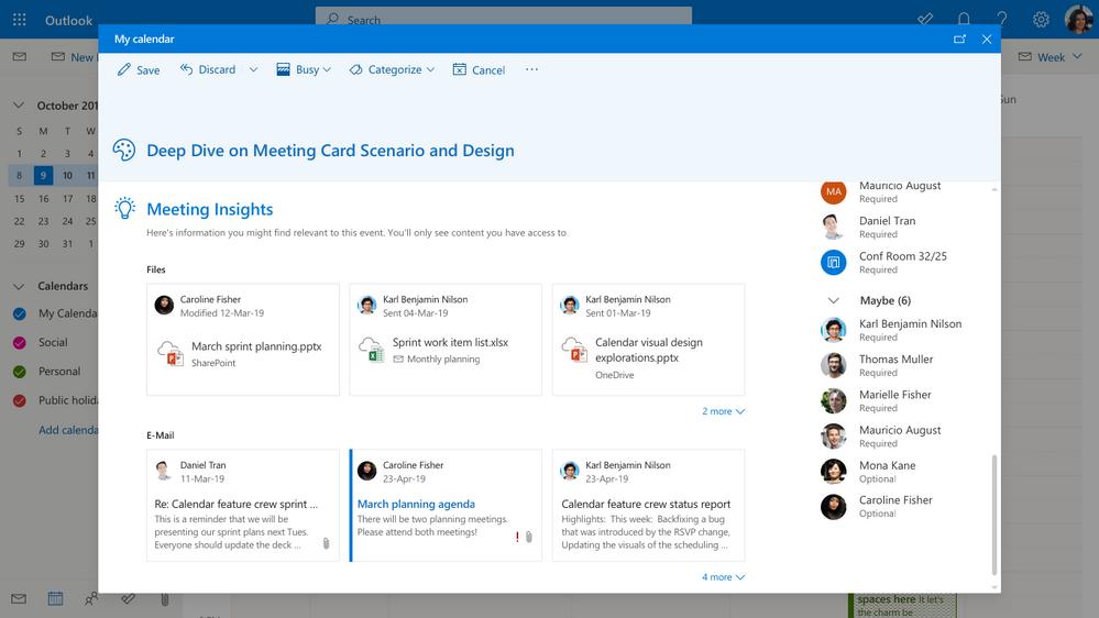 Mehr intelligente Funktionen für Web-Outlook 