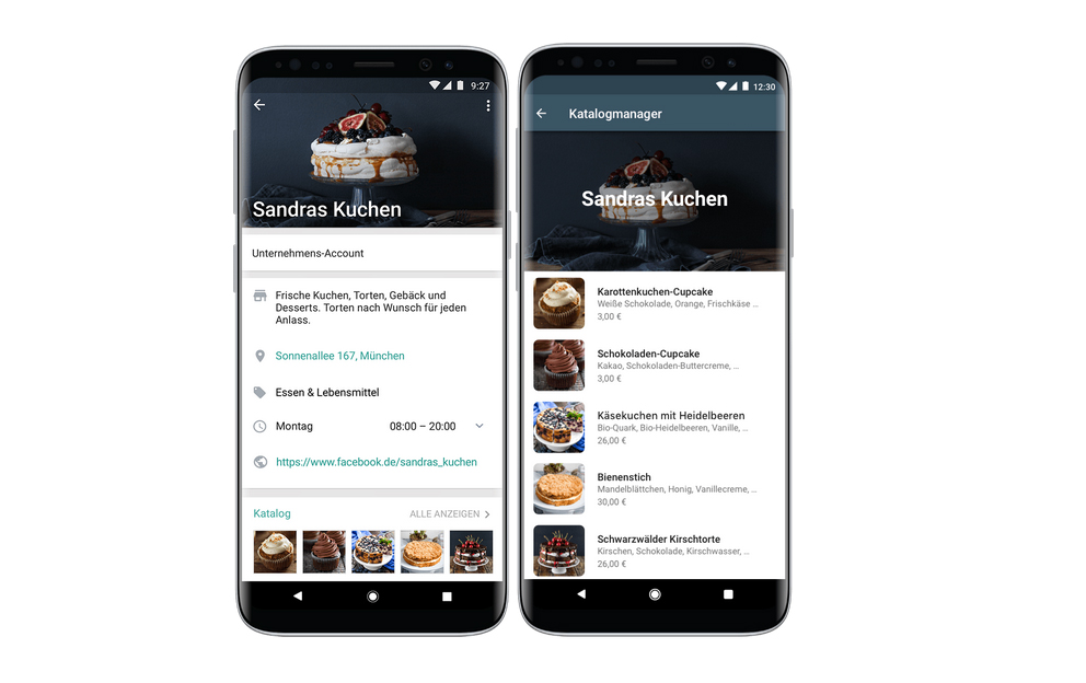 Whatsapp Business mit neuer Katalogfunktion