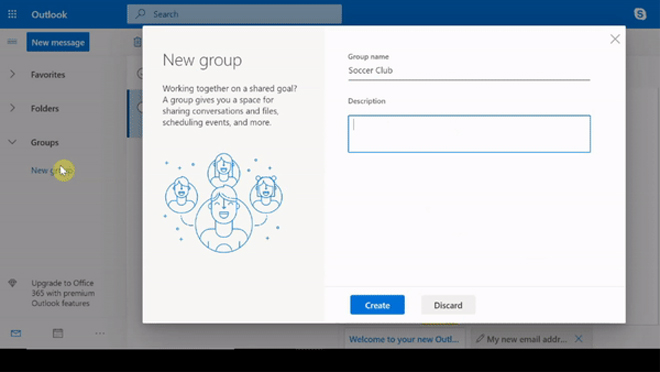 Outlook.com mit neuer Gruppen-Funktion