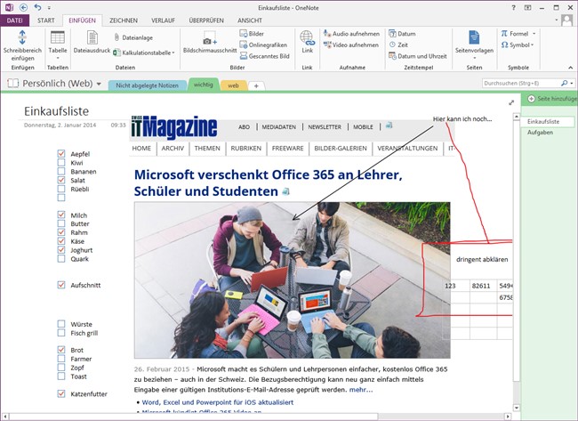 Diktierfunktion für Onenote erreicht auch Apple-Nutzer