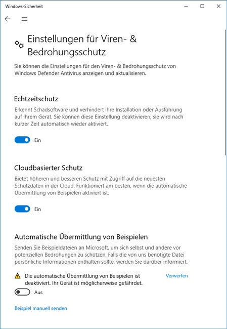 Microsoft verhindert Defender-Deaktivierung