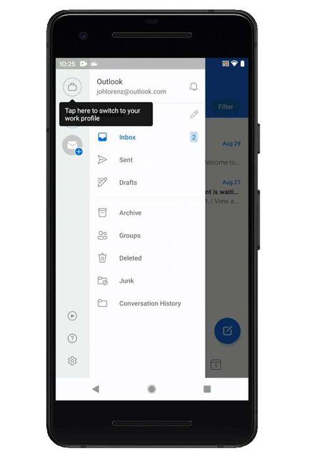 Microsoft erleichtert Outlook-Login für Android-Nutzer