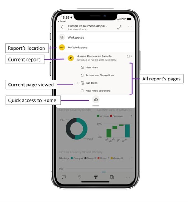 Power BI Mobile mit verbesserter Usability