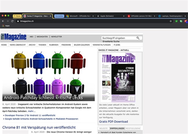 Chrome 81 mit Verspätung nun veröffentlicht