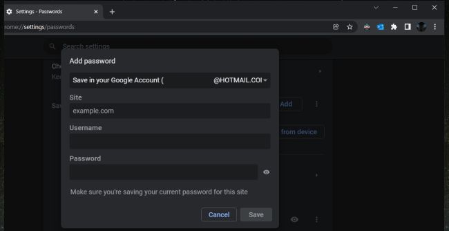 Chrome bald mit manueller Passworteingabe