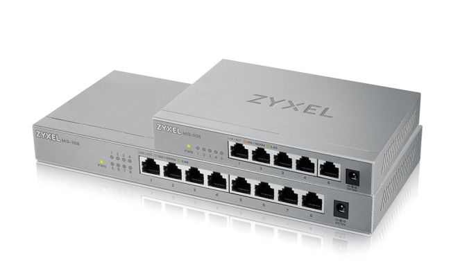 Zyxel MG-105 & MG-108, PoE12: Hochleistungs Multi-Gigabit-Switches