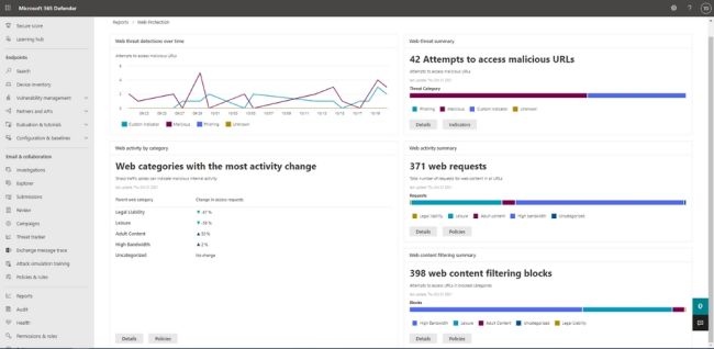 Microsoft 365 Defender neu mit Website-Filter