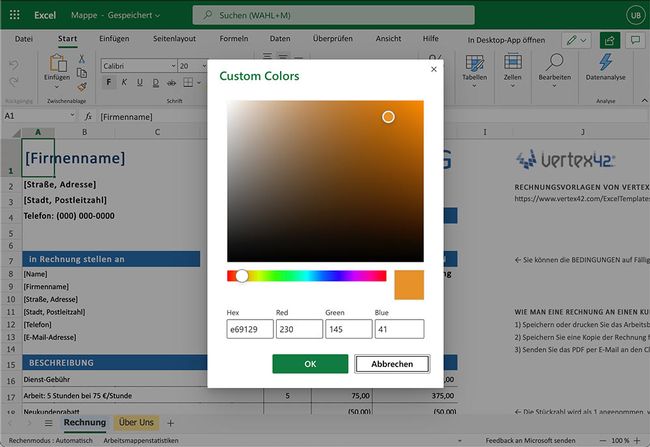 Excel für Web bekommt neue Farbpalette