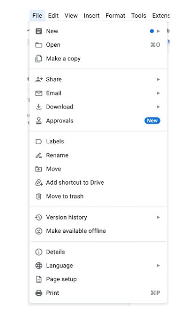 Intuitivere Menüs für Google Docs