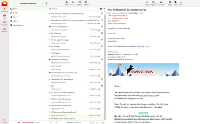 Swisscows bietet neu verschlüsselte E-Mails