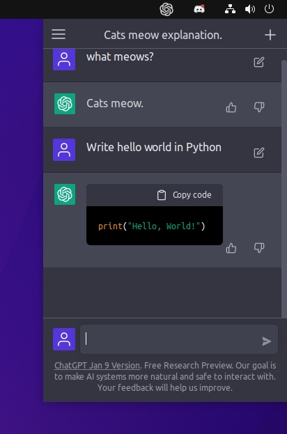 ChatGPT kommt auf den Linux-Desktop