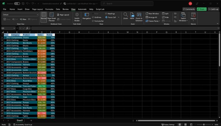 Microsoft stattet endlich auch Excel mit Dark Mode aus