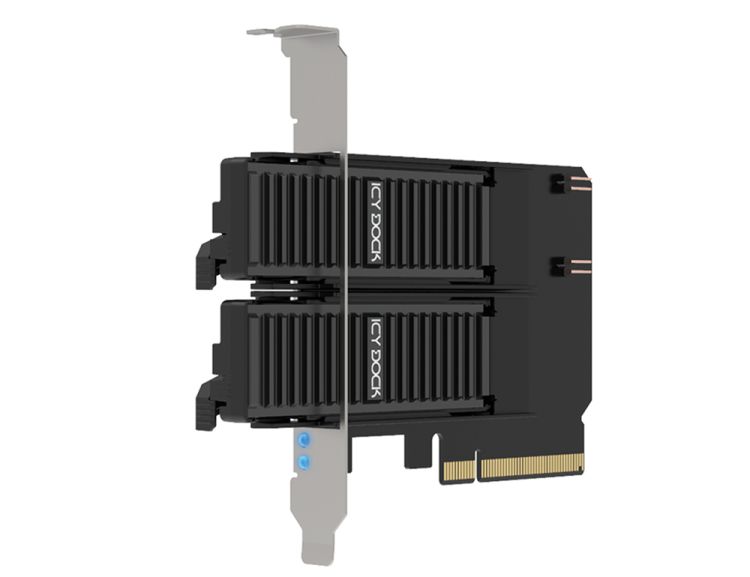 Icy Dock ExpressSlot Core MB312M4P-B: Adapterkarte für herausnehmbare M.2-SSDs