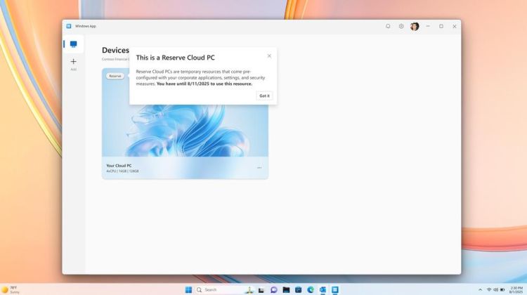 Microsoft stellt Cloud-Notfalldienst Windows 365 Reserve vor