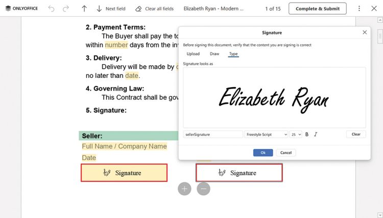 Onlyoffice bringt E-Signaturen in PDFs