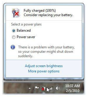 Windows 7 unschuldig an Batterieproblem
