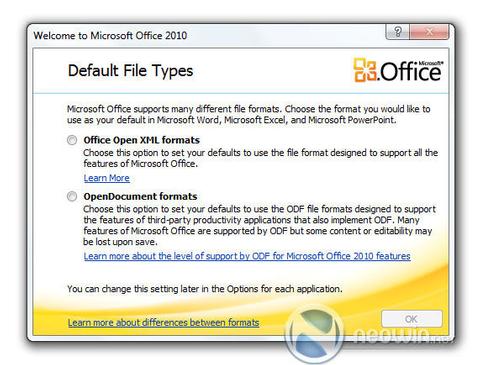 Microsoft bietet Format-Wahlfreiheit bei Office 2010