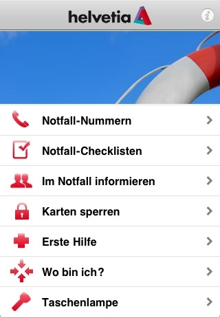 Helvetia Versicherung bietet Notfall-App für iPhone