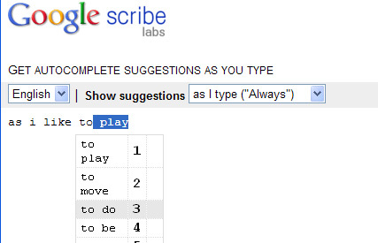 Schreiben à la Google