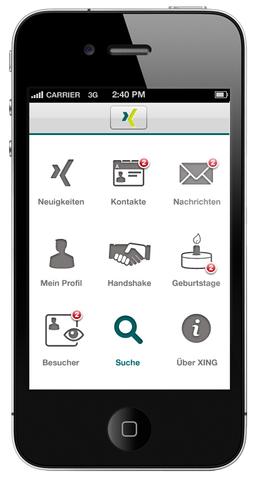 Xing mit neuen iPhone- und Blackberry-Apps